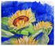 Betsy Drake Rising Sunflower Fleece Throw