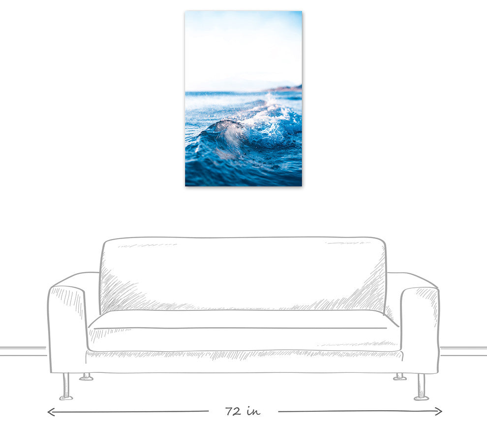 Clear Blue Waves 24x36 Canvas Wall Art