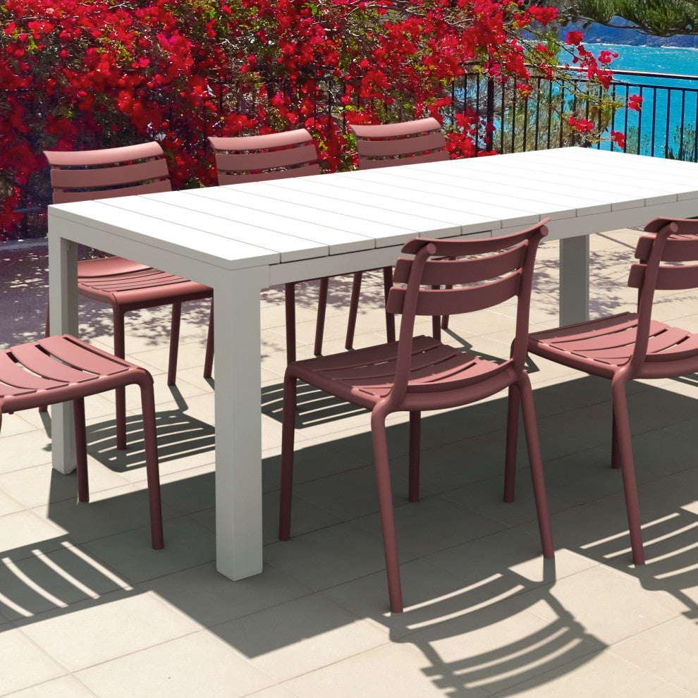 Atlantic Dining Table 55, 83" Extendable White