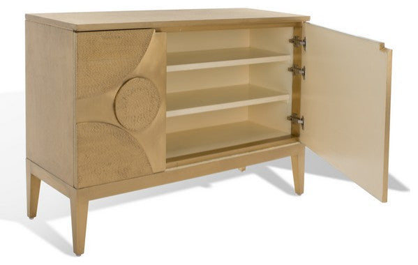 Safavieh Couture Dorielle Brass Covered Sideboard Gold