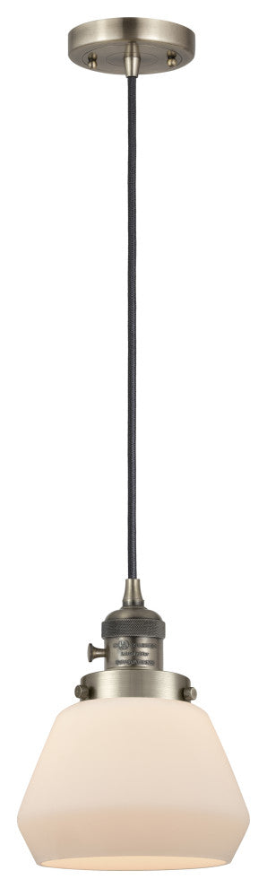 Innovations 201CSW-AB-G171-LED Fulton 1 Light Pendant, Switch, Antique Brass