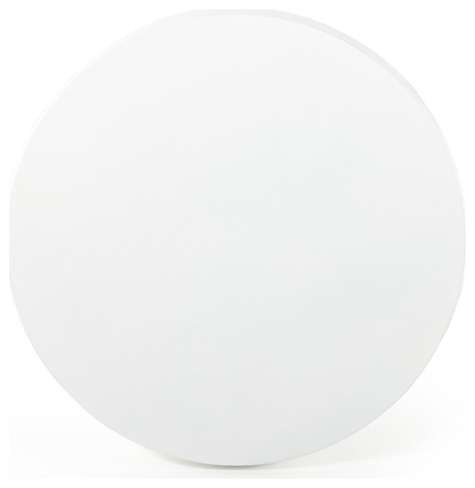 Basil Outdoor End Table-Matte White