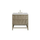 Emmeline 36" Single Vanity, Pebble Oak, Eternal Jasmine Pearl