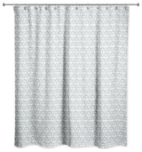 Soft Blue Arch Pattern 71x74 Shower Curtain