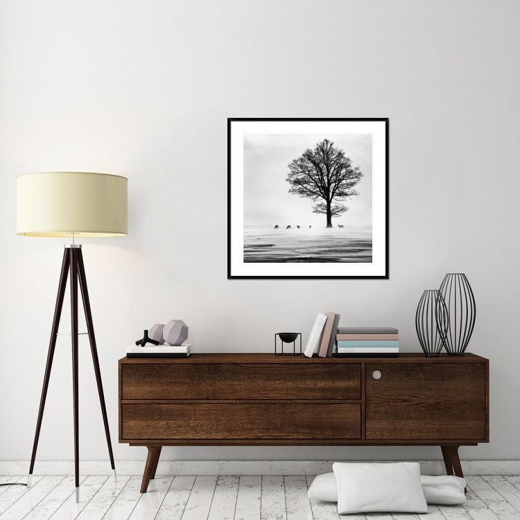 "Roes" Framed Digital Print by Dansiga, 38"x38"