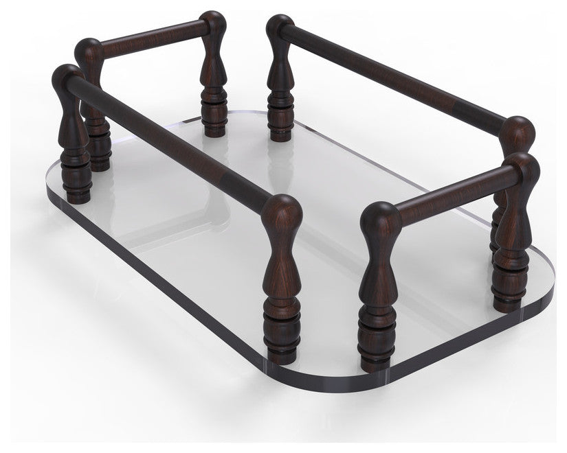 Vanity Top Glass Guest Towel Tray, Venetian Bronze