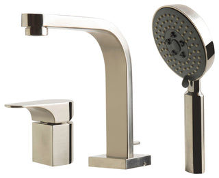 ALFI brand AB2703 Deck Mounted Roman Tub Filler - Brushed Nickel