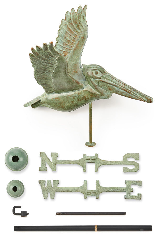 Pelican Weathervane 1909V1 Blue Verde Copper by Good Directions