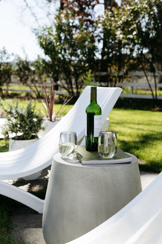 Slim Pool Chaise Sun Lounger, Set of 2, White