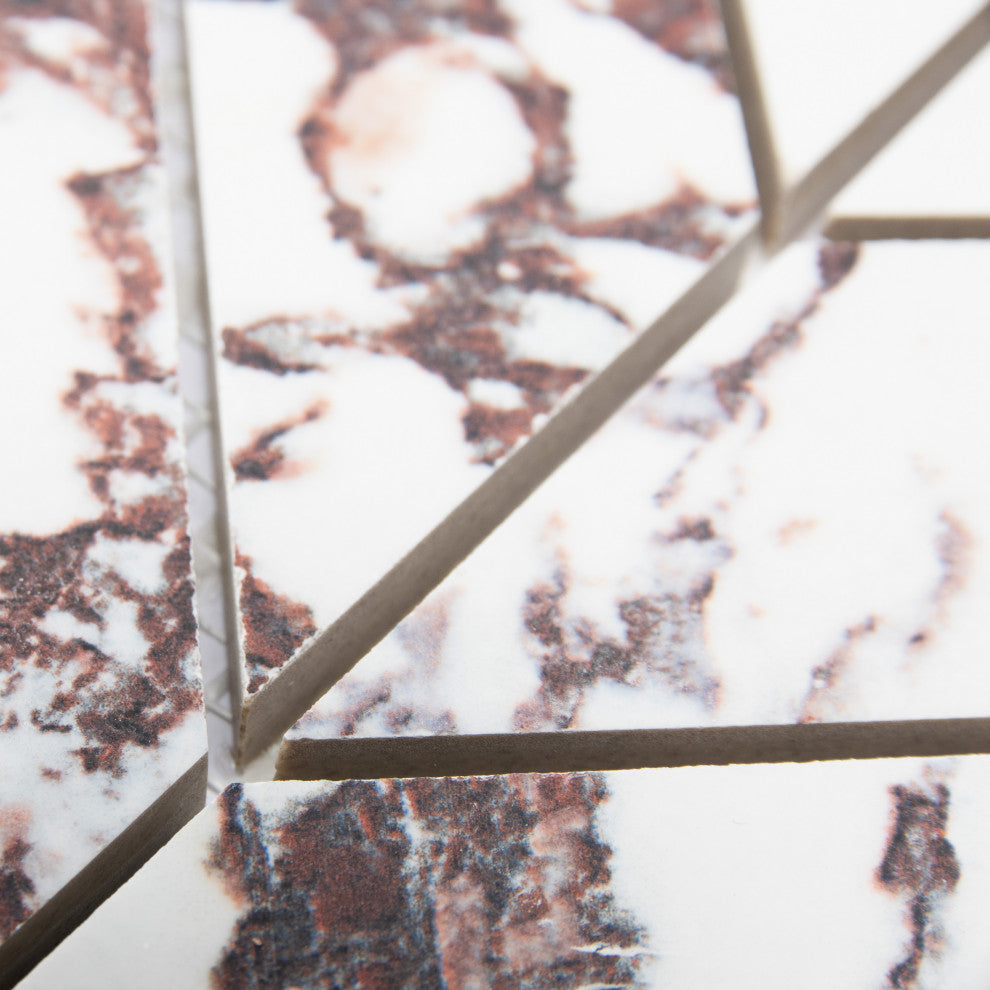 Touche Chevron Rubis Porcelain Floor/Wall Tile