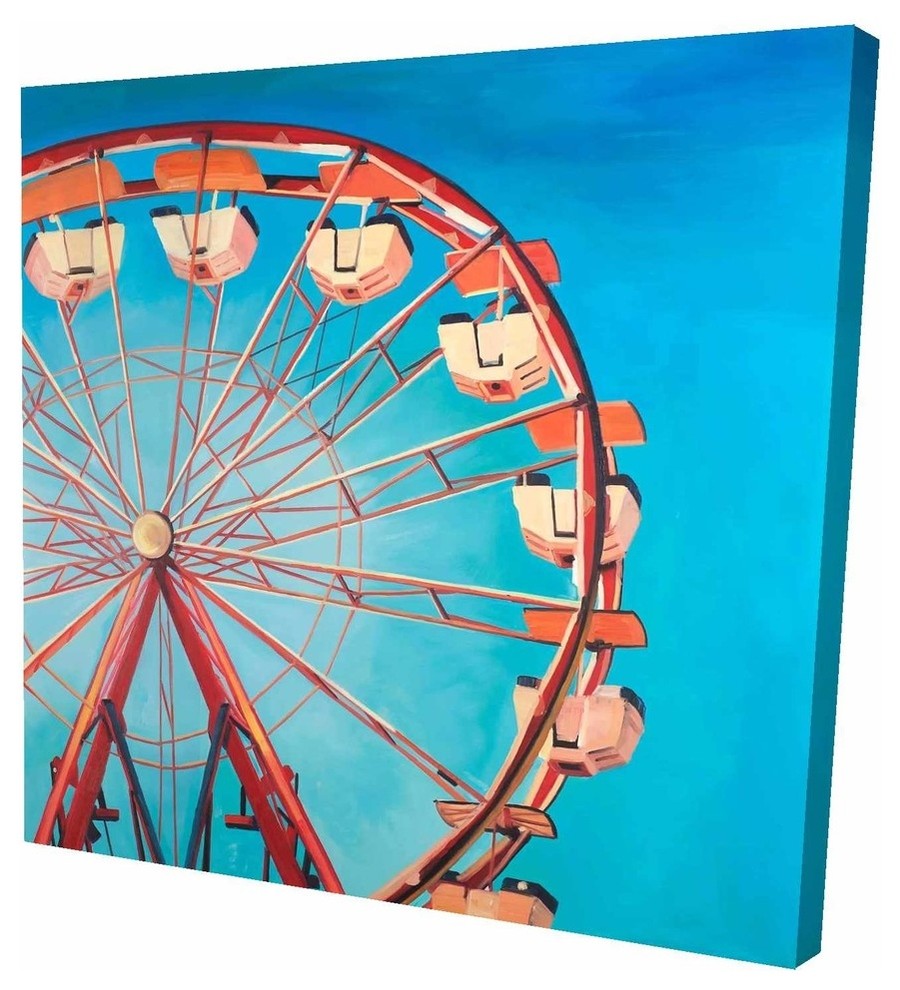 Big Wheel In a Carnaval, Fine Art Gallery Wrapped Canvas, 24"x24"