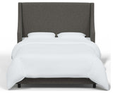 Fully Upholstered Wingback Bed, Zuma Charcoal, California King