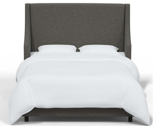 Fully Upholstered Wingback Bed, Zuma Charcoal, California King