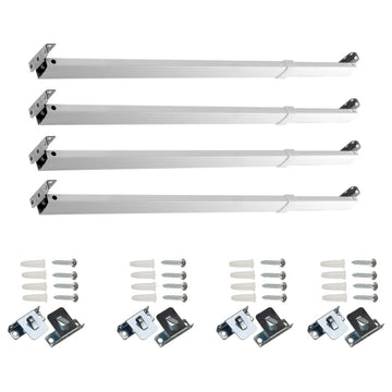 Flat Sash Rods 20-36", Set of 4, White