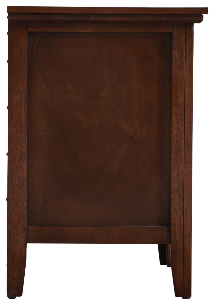 Whitley 3-Drawer Nightstand, Cappuccino