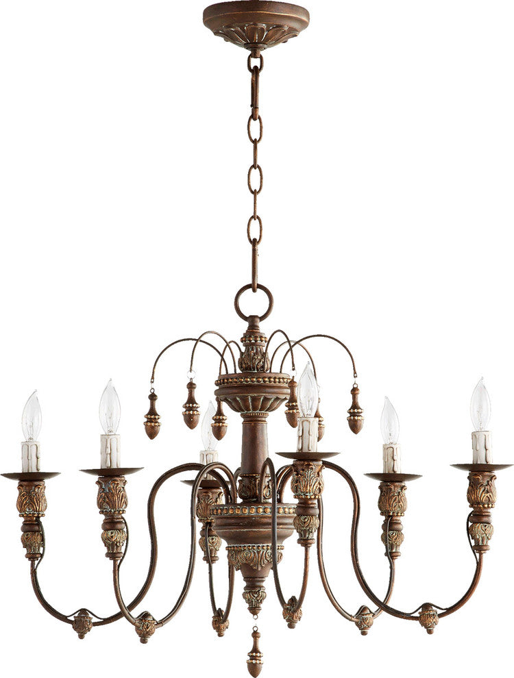 Quorum Lighting (6316-6-39) Salento Transitional Chandelier, Vintage Copper