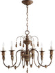 Quorum Lighting (6316-6-39) Salento Transitional Chandelier, Vintage Copper