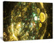 Yellow Spherical Planet Bubbles, Oversized Abstract Canvas Art Print, 60x40