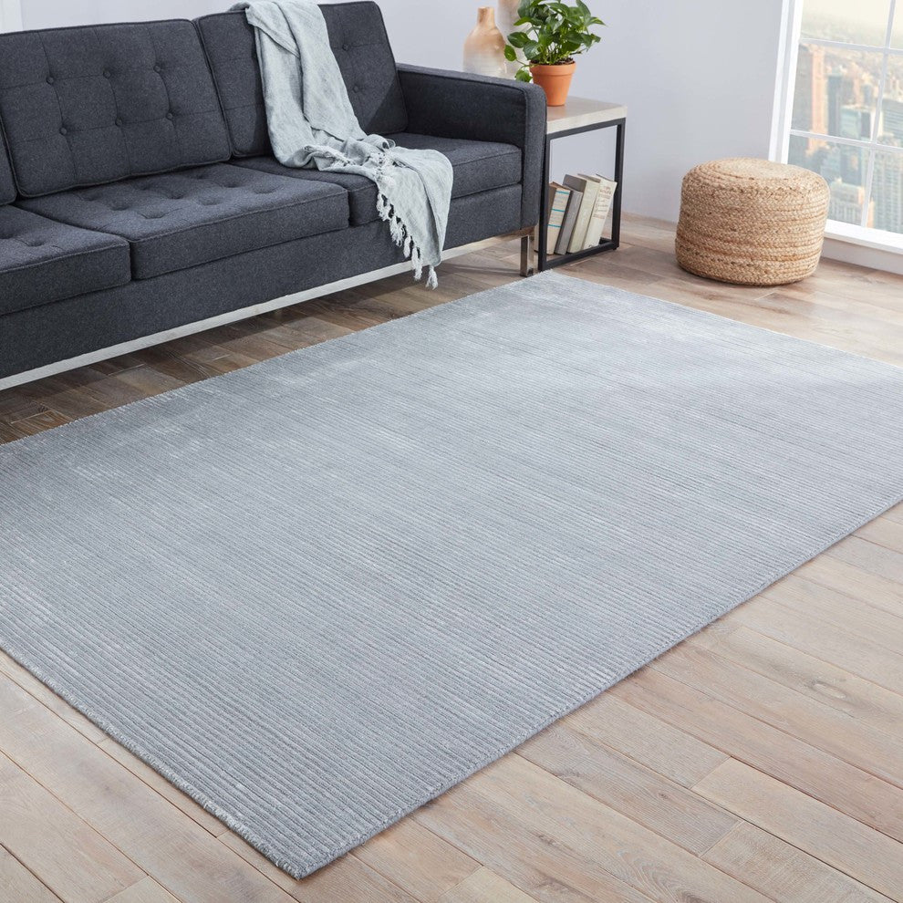 Jaipur Living Basis Handmade Solid Gray/ Silver Area Rug 3'6"X5'6"