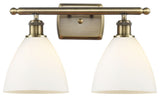 Innovations 516-2W-AB-GBD-751-LED 2 Light Bath Vanity Light, Antique Brass