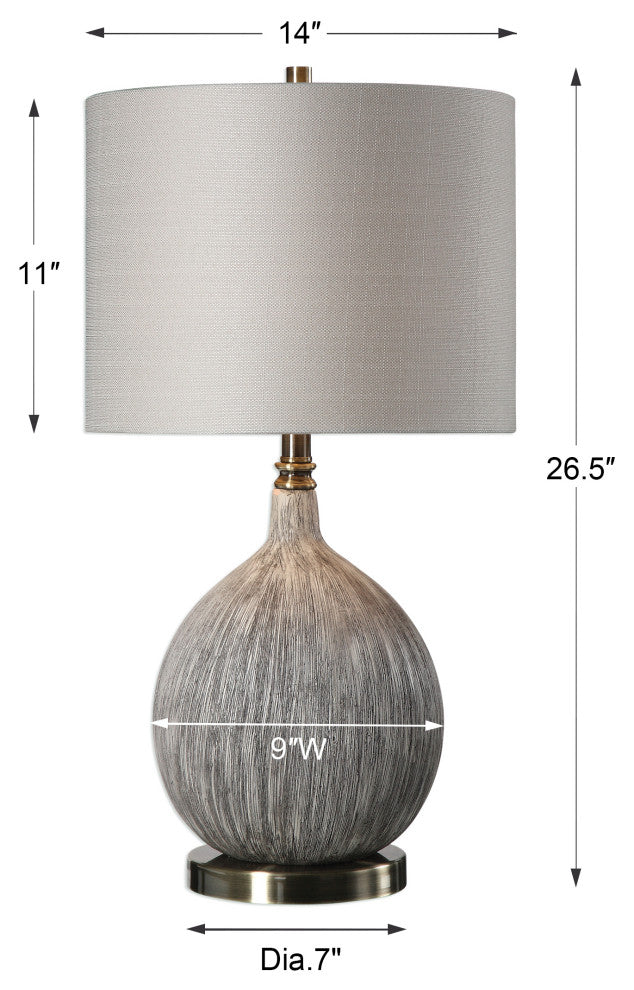 Uttermost Hedera Textured Ivory Table Lamp
