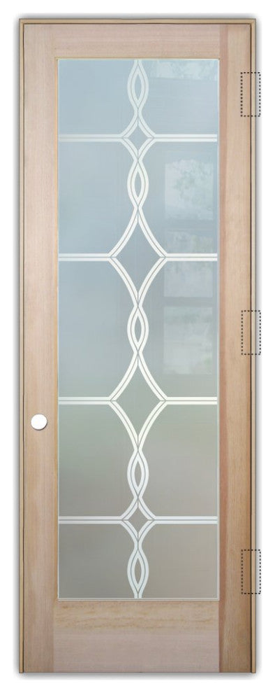 Interior Prehung Door or Interior Slab Door - Diamond Beads - Douglas Fir...