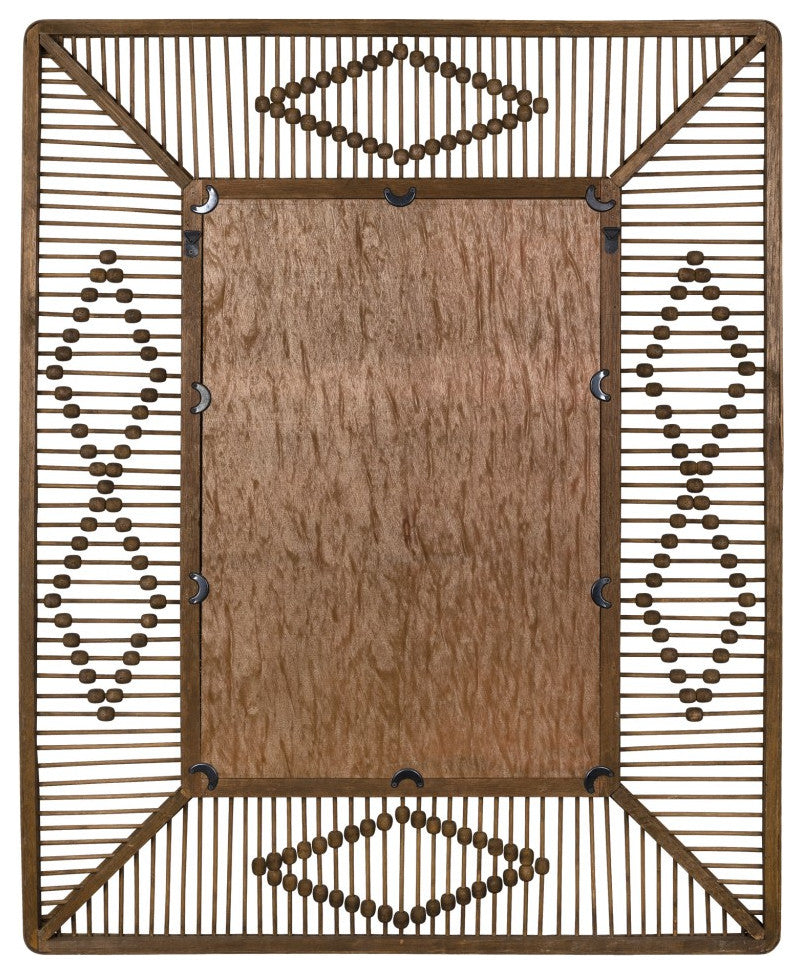 Bohemian Beaded Rectangle Wall Mirror