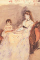 Edma, the Sister of the Artist with Her Daughter - Gallery Wrapped Canvas Art