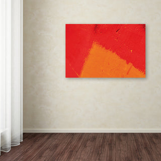 Claire Doherty 'Abstract Orange Triangle' Canvas Art, 19x12