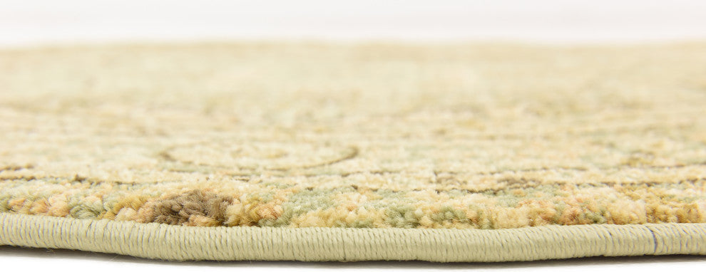 Unique Loom Light Green Jackson Palace 3' 3 x 3' 3 Round Rug