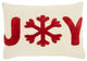 Mina Victory DV080 Throw Pillow, Ivory/Red, 12"X18"