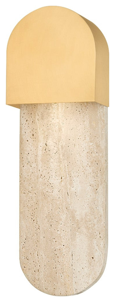 Hobart 1-Light Wall Sconce Aged Brass