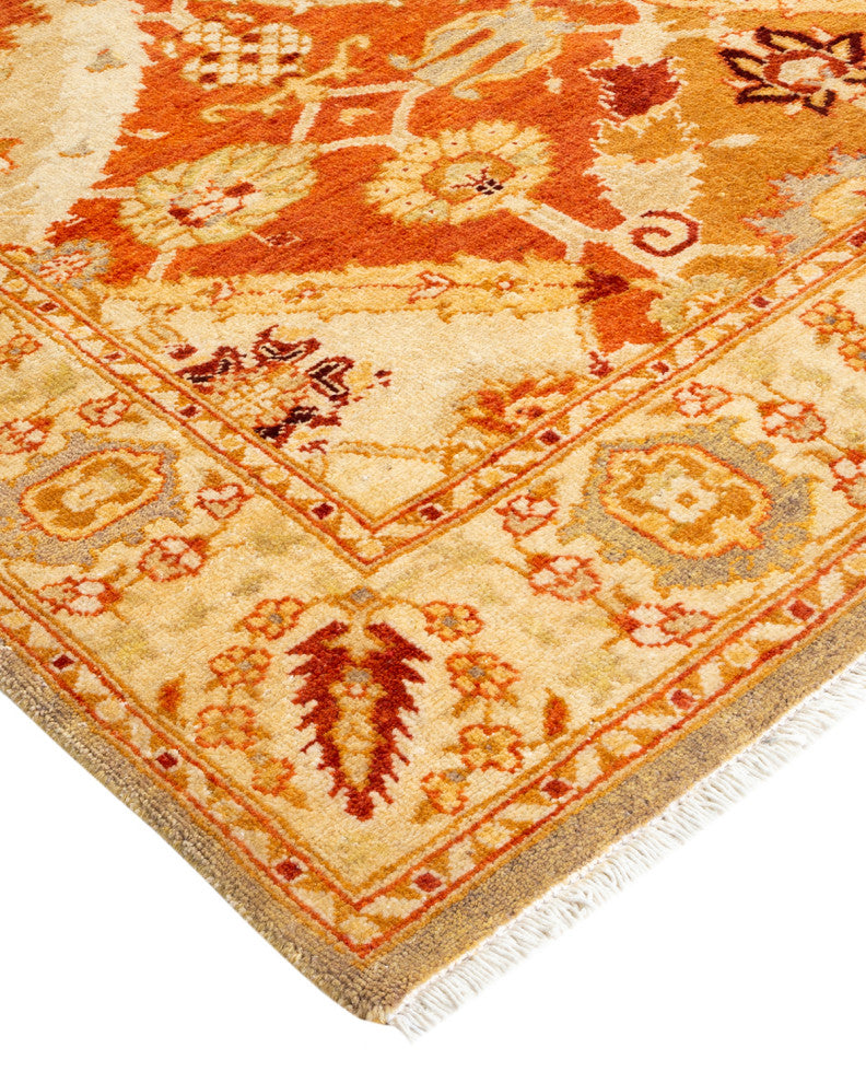 Ottoman, One-of-a-Kind Hand-Knotted Area Rug Yellow, 3' 2" x 5' 4"