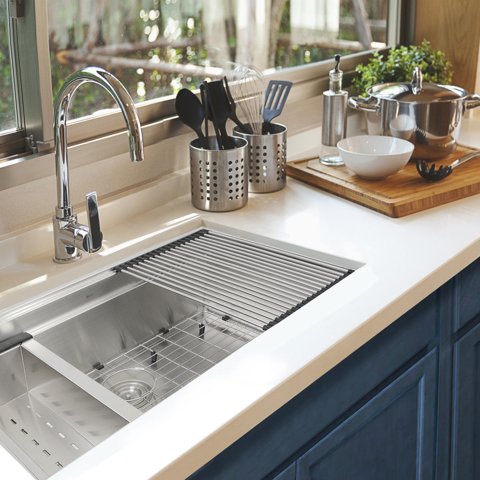 Nantucket Sinks 32'' Pro Series Large Prep Station Single Bowl