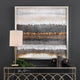 Rustic Metallic Lines Modern Abstract Wall Art, Industrial Painting Bronze