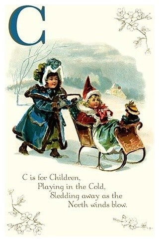 C is for Children- Gallery Wrapped Canvas Art 28" x 42"