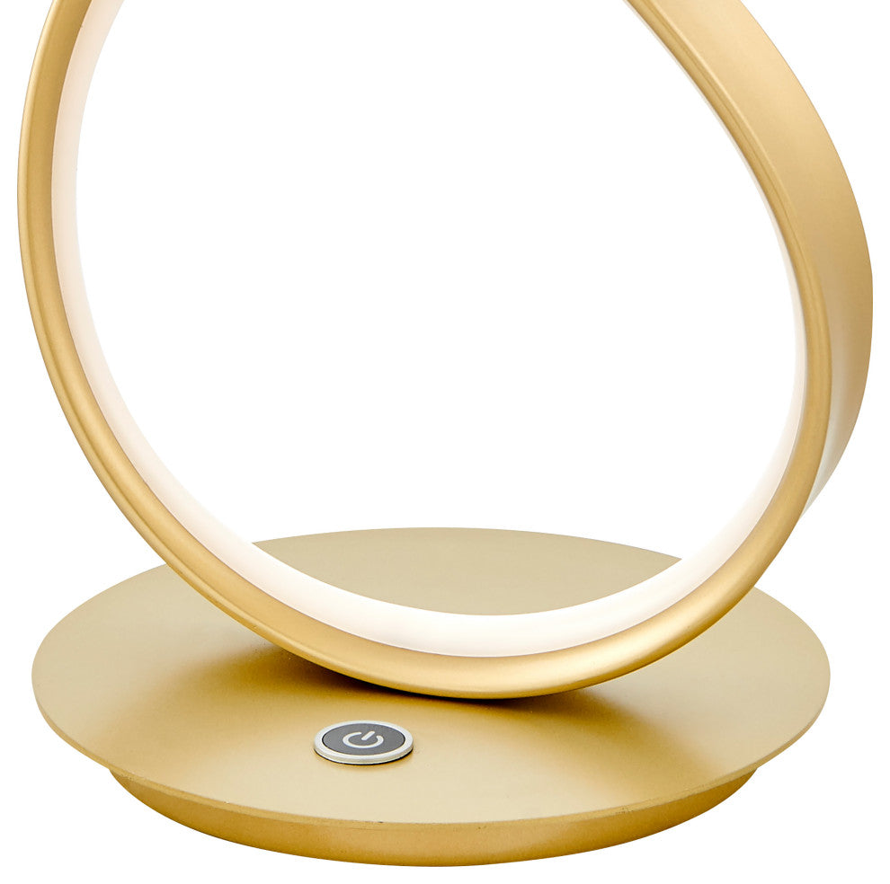 Amsterdam Dimmable Integrated LED Table Lamp with Touch Dimmer, Gold
