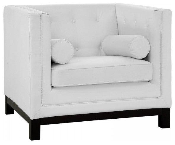 Modway Imperial Leather Armchair, White