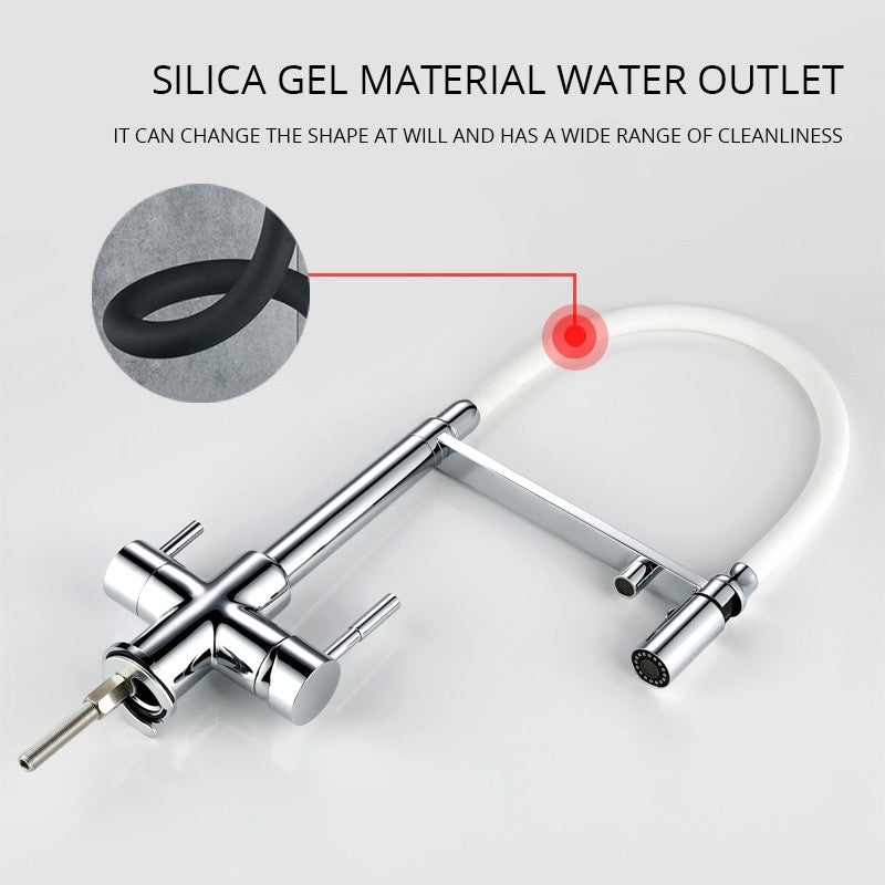 3-Function Pull Down Spout Kitchen Sink Faucet