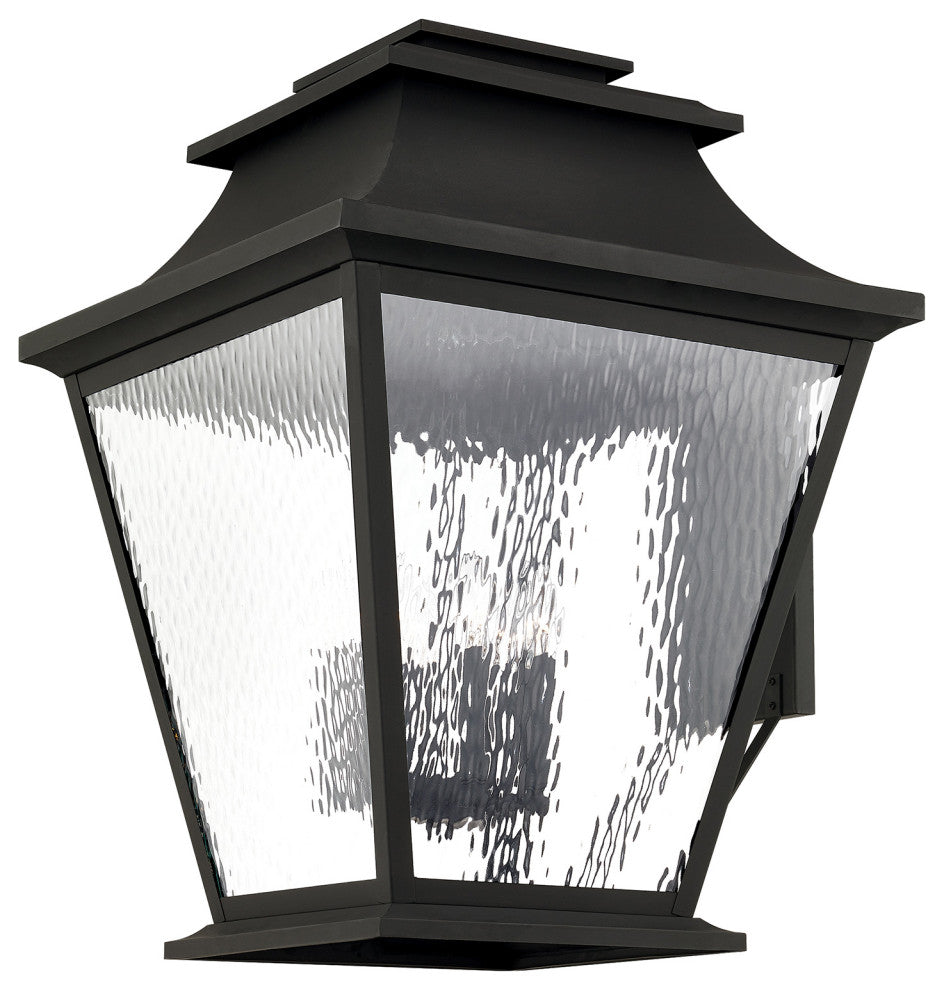 Livex Lighting Hathaway 6 Light Black Outdoor Wall Lantern
