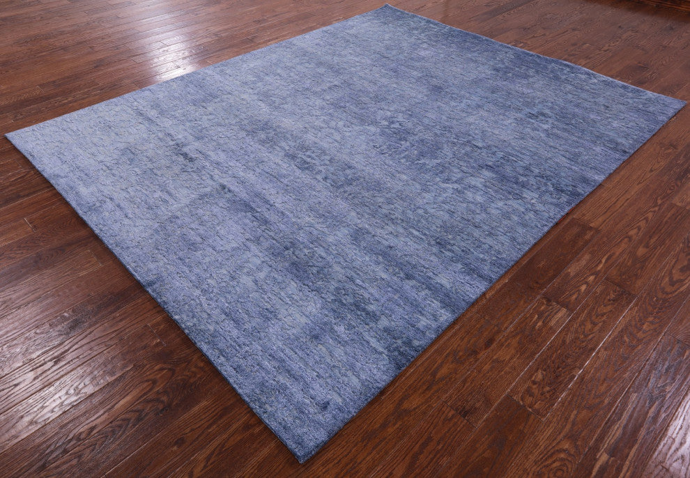 7' 11" X 9' 11" Wool and Silk Modern Handmade Rug Q11751