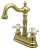 Kingston Brass 4" Centerset Bar Faucet, Polished Brass