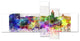 Brasov Skyline, Cityscape Canvas Artwork Print, 60"x32", 5 panels