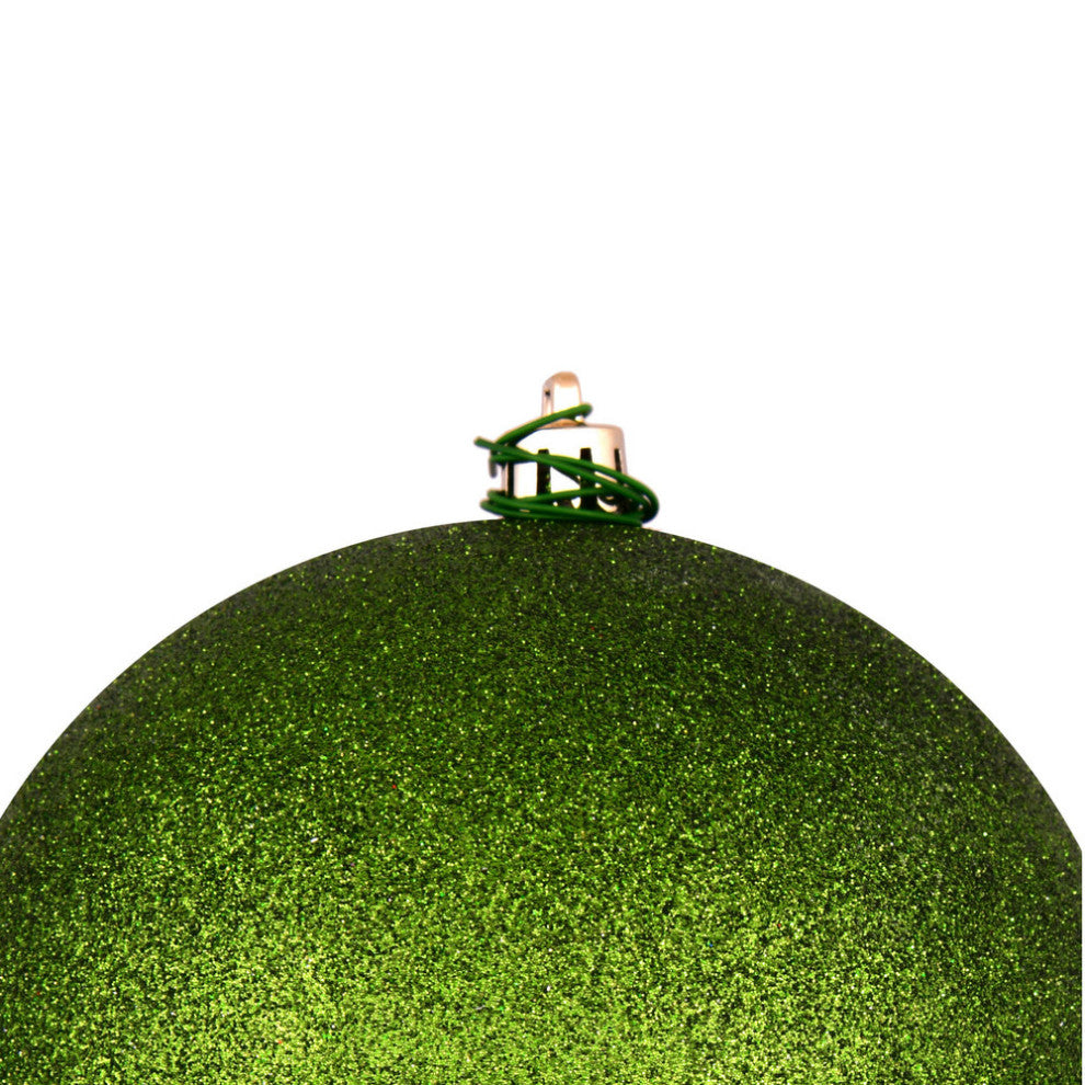 Vickerman N592034Dg 8" Juniper Green Glitter Ball Ornament