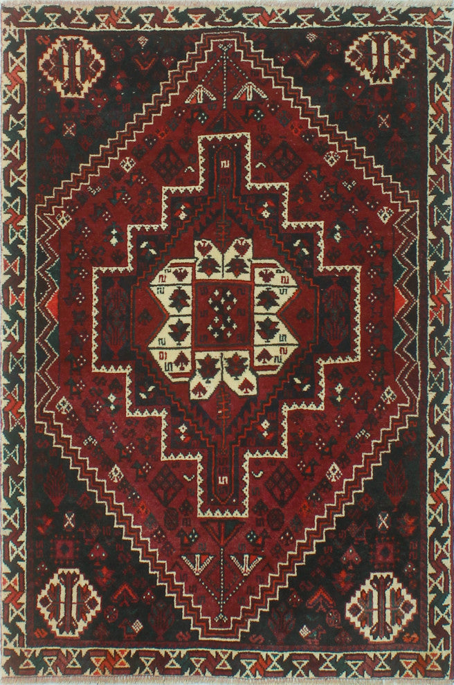 Fine Vintage Distressed Francie Red Rug