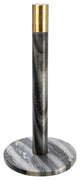 Marble Towel Holder With Brass Top, Grey