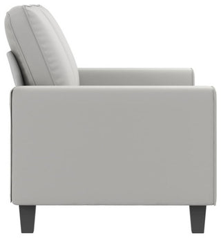 vidaXL Sofa Upholstered Love Seat Sofa for Leisure Light Gray Microfiber Fabric