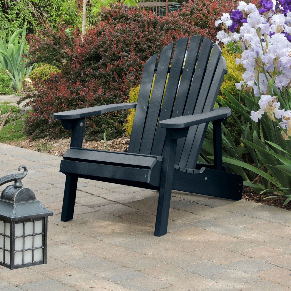 Merrow Folding & Reclining Adirondack Chair, Navy