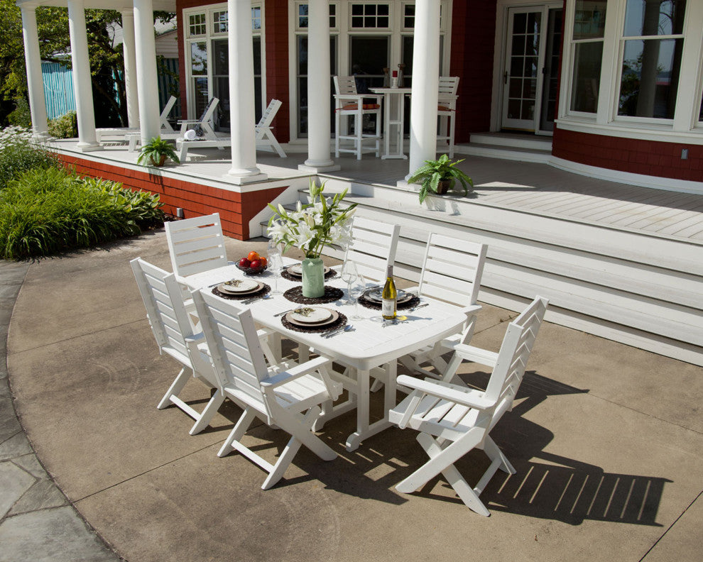 Polywood Captain Dining Chair, Teak