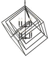 Z-Lite 457-10 Euclid 10 Light 42"W Two Tier Nested Cube - Matte Black